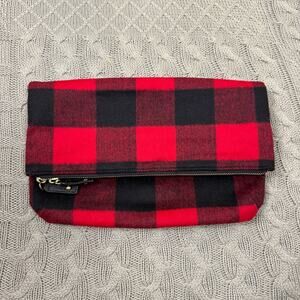 Talbots Buffalo Plaid Fold Over Clutch